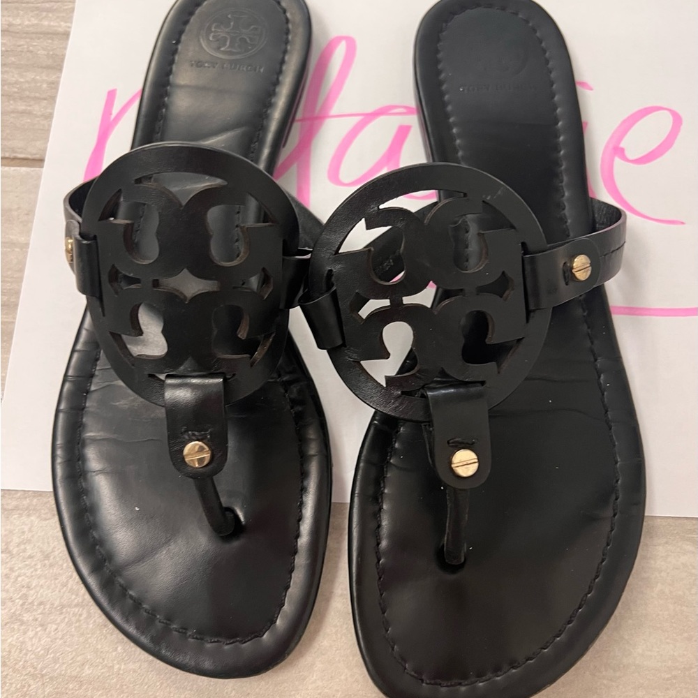 Tory Burch Miller Sandals Black size 9.5